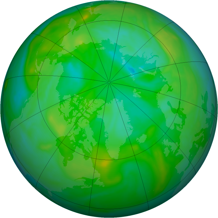 Arctic ozone map for 25 July 2006